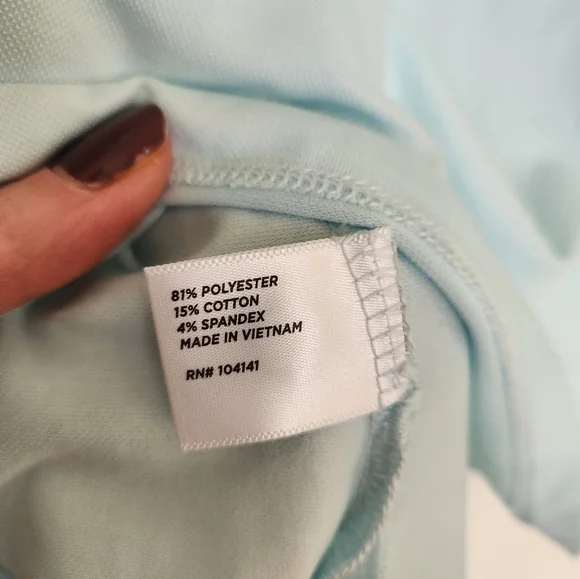 Walter Hagen Women's Clubhouse Flutter Sleeve Golf Shirt, size M, Light Blue NWT - Picture 9 of 10